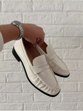 J. Crew Maison Ruched Leather Penny Loafers